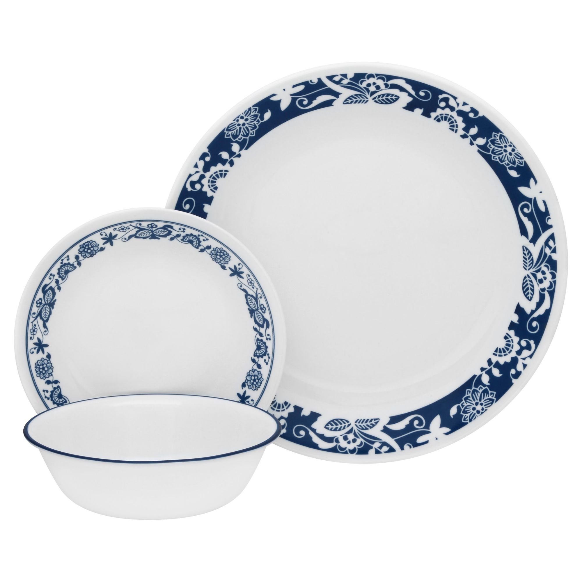 Corelle Livingware 16Piece Dinnerware Set True Blue Service for 4 eBay