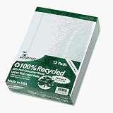 Pads,Perforated,50 Sheets,Legal Rule,8-1/2"x11-3/4",12/DZ,WE