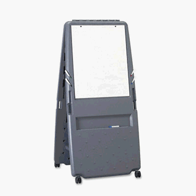 Iceberg ICE30237 High Density Polyethylene Presentation Flipchart Easel with One Side Dry Erase Surface,33" Length x 28" Width x 73