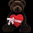 Ty Classic Sweeten - Bear with Red Heart Box Beanie Baby