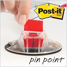 Post-it Arrow Flags Dispenser, Red, 1-Inch Wide, 200/Desk Grip Dispenser, 1-Dispenser/Pack