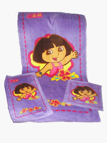 Dora the Explorer Towel set 3 piece Purple