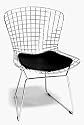 Alphaville DC-LEGA-SID-K Mid-Century Modern Legare Side Dining Chair- Faux black Leather Pad