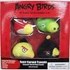 Angry Birds Flingers 2 Inch Soft Pencil Topper 4Pack Red Bird, Yellow Bird, Black Bird Green Pig