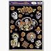 Day of the Dead Glass - Window Clings 12in. x 17in. Sheet Pkg/12