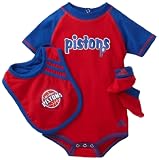 NBA Detroit Pistons Boys' Bib & Bootie Set - R228Sypi Infant