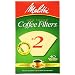 Melitta Cone Coffee Filters, Natural Brown, No. 2, 40-Count Filters (Pack of 12)