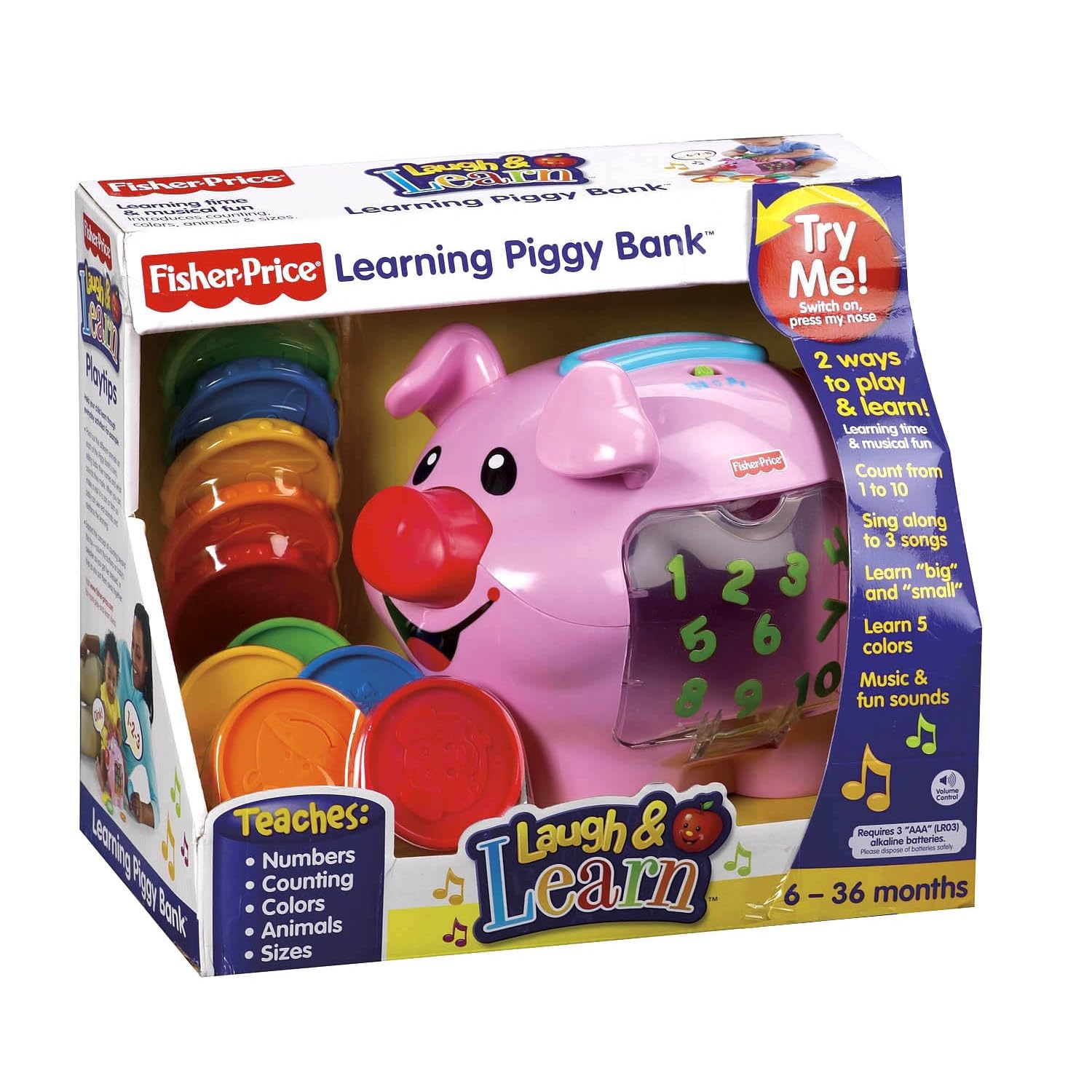 FISHER PRICE LAUGH AND LEARN PIGGY BANK MUSICAL PIGGY BRAND NEW IN