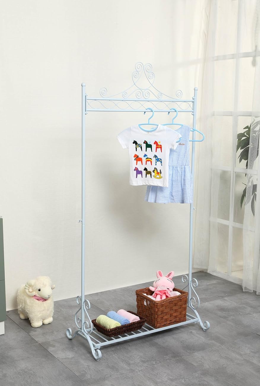 Chic and Sturdy Garment Rack Clothing Racks with Bottom Shelf for