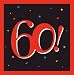 Creative Converting Birthday Milestone 60th 3-Ply Beverage Napkin - 192 Count