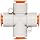 SMC KQ2TW Push-to-Connect Tube Fitting, Cross, PBT Body, Tube OD, Inch