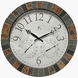 Infinity Instruments The Inca - In/Outdoor Clock with Slate Mosaic Border