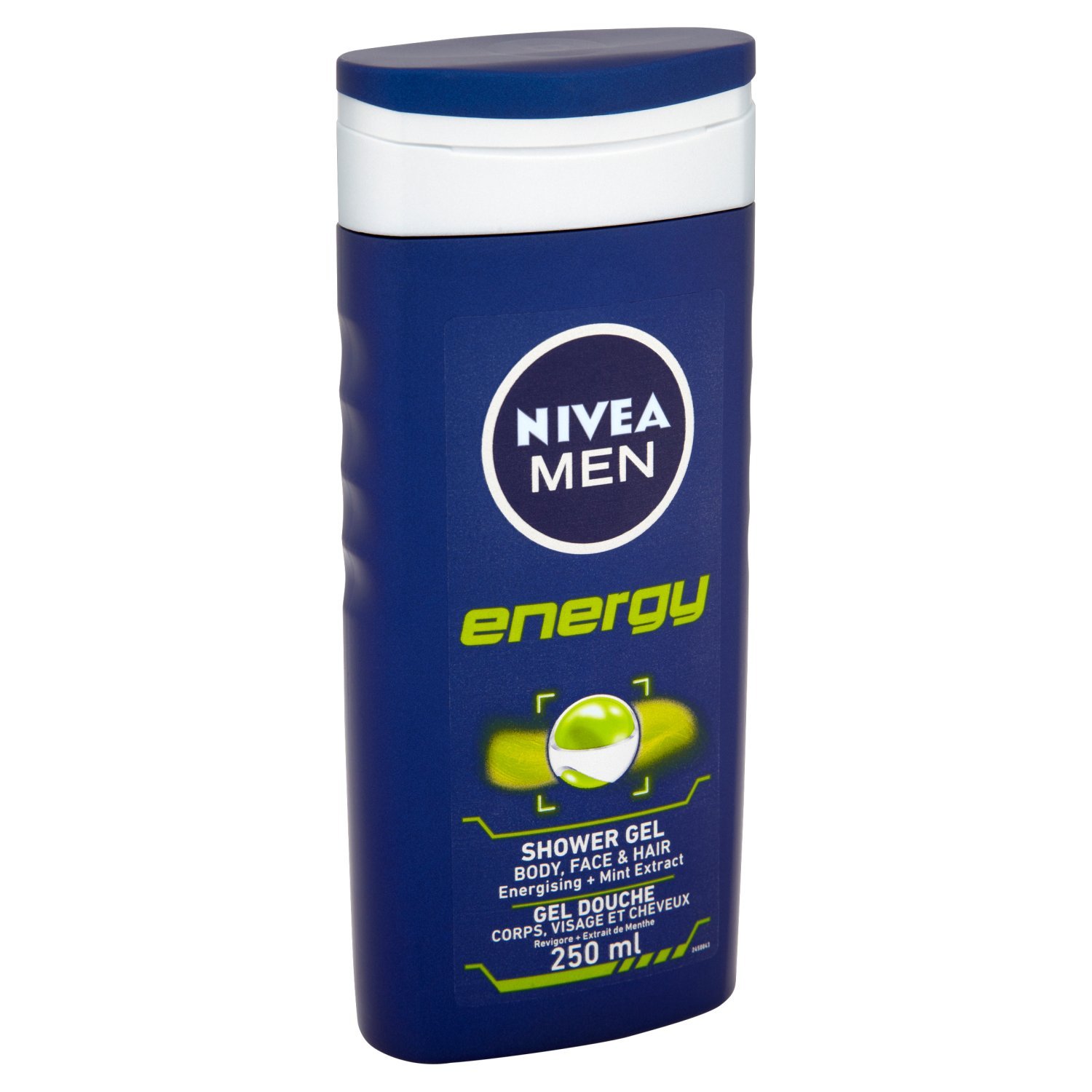 Nivea For Men Energy 2 in 1 Shower Gel 250ml Mint Extract Body , Face