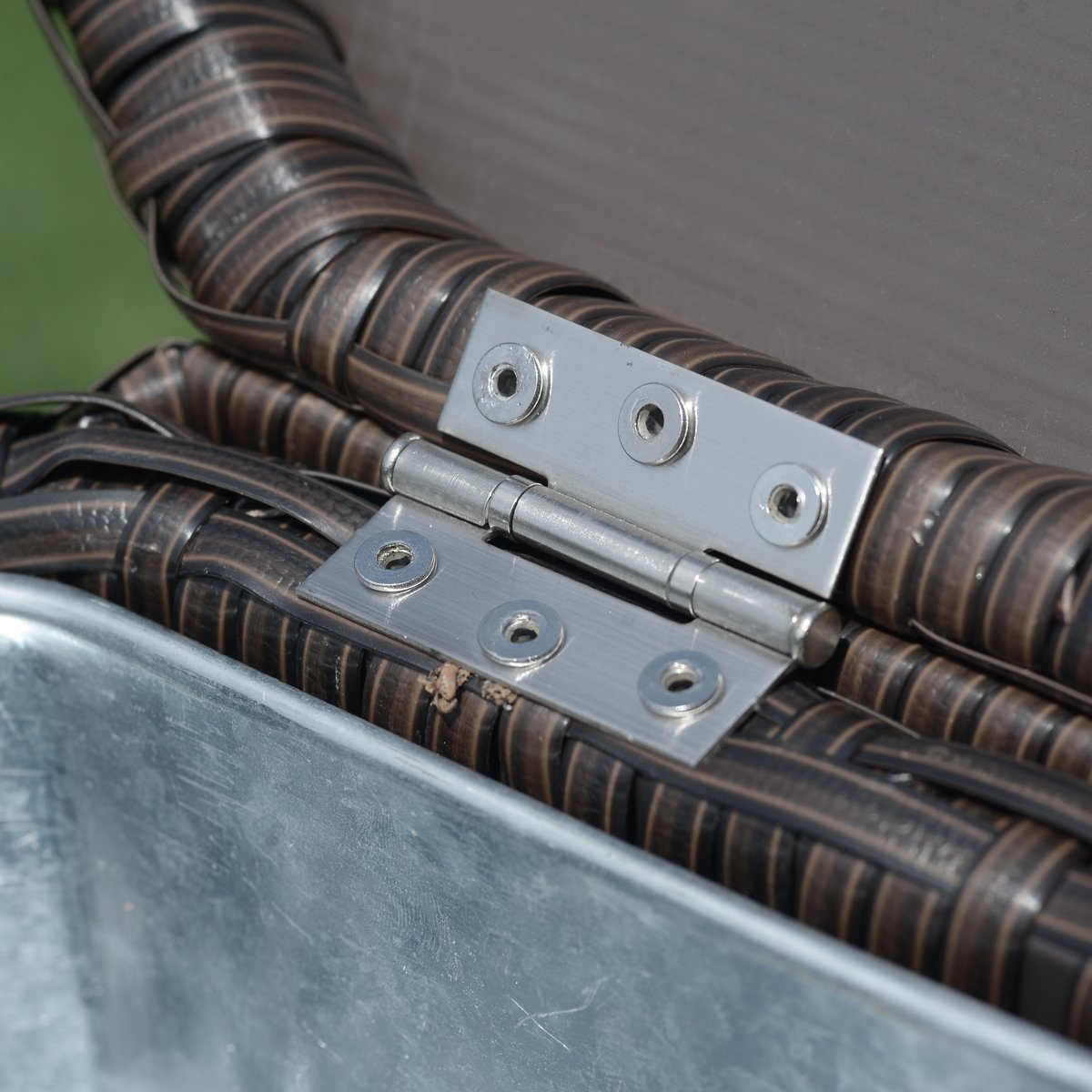 Giantex Rattan Ice Bucket Bar Table Cooler Patio Wicker Furniture, All