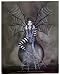 Spider Fairy on Ball by Amy Brown - Goth Dark Fairy in Striped Tights - Sticker / Decal