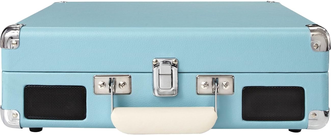 Crosley CR8005A-TU Cruiser Portable 3-Speed Turntable, Turquoise