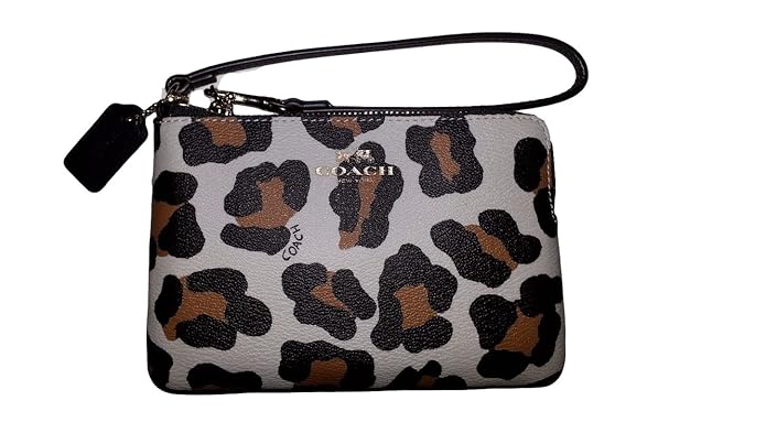 leopard coach wristlets