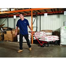Rubbermaid Commercial 4492 2000 lbs Mass Capacity, 49.9" Length x 11-3/4" Width x 10-1/4" Height, Red Semi-Live Skid Jack Handle