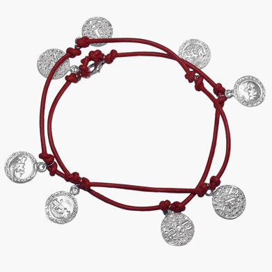 Kabbalah Bracelet with Sterling Silver Coins with names of God