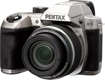 Pentax X-5 silver 16 Waterproof Digital Camera with 26x Optical Image Stabilized Zoom with 3-Inch LCD (Silver)