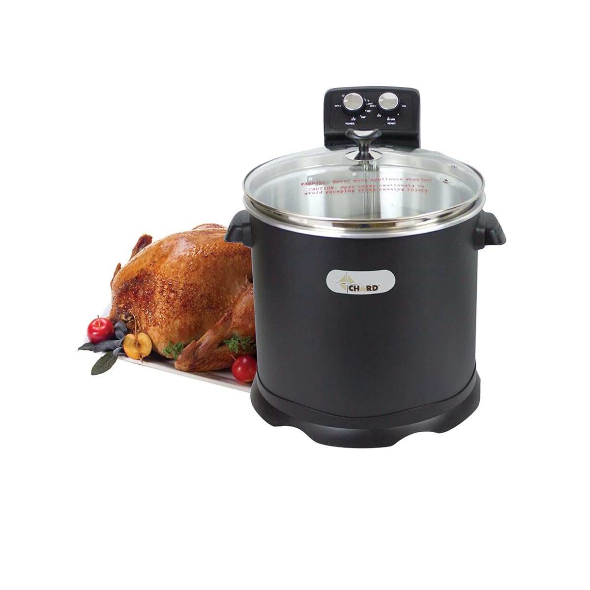 CHARD EDF15 Electric Turkey Fryer, 16 Quart, Black
