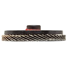 Merit Mini Powerflex Abrasive Flap Disc, Type 27, Metal Hub Quick Change (Asymmetrical), Fiber Backing, Zirconia Alumina