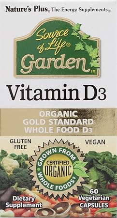 Nature's Plus Source of Life Garden Vitamin D3 -- 60 Vegetarian Capsules
