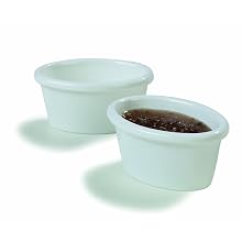 Carlisle S31002 Melamine 2 Oz. Oval Melamine Ramekin, White (Case of 48)
