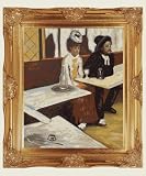 Art Reproduction Oil Painting - Degas Paintings: L'absinthe with Victorian Gold Frame - Gold Finish - Standard 20x24 - Hand Painted Framed Canvas Art