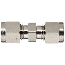 Parker 4SC4-316 316 Stainless Steel A-LOK Union 1/4" Compression Fitting 1/4" Compression