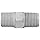 Tefen Nylon 6/6 Pipe Fitting, Hex Nipple, Gray, NPT Male