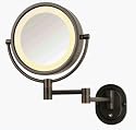 SeeAll 8" Oil Rubbed Bronze Finish Dual Sided Surround Light Wall Mount Makeup Mirror (Hardwired Model Only)