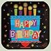 Creative Converting Prismatic Birthday 9 Inch Square Paper Dinner Plate 8 Count - Case of 12