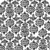 Premium Gift Wrap Ream Roll (BLACK DAMASK) 30 x 208 ft