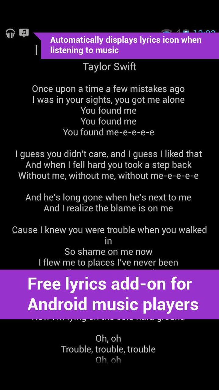 Lyrics App Appstore for Android