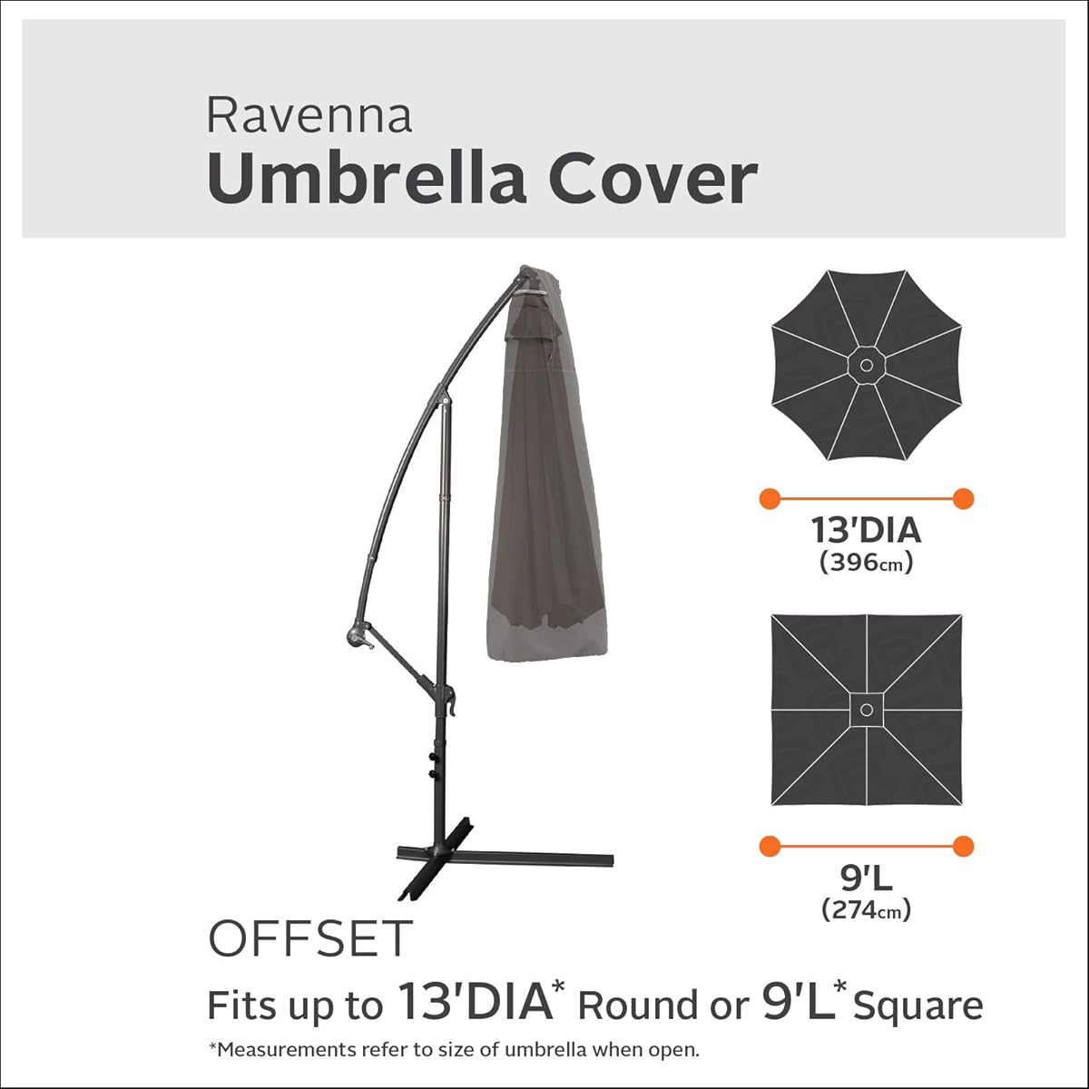 Classic Accessories Ravenna Offset Patio Umbrella Canopy Cover
