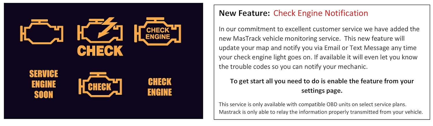 Amazon.com : MasTrack OBD Live GPS Vehicle Tracker with Engine ...