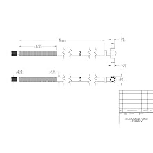 Starrett 579B-8 Self Centering Telescoping Gauge With 2 Telescoping Arm, 1/2" - 3/4" Range, 8" Handle Length