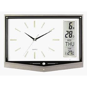 Kirch 0537ALMKS Lcd Calendar Clock With Temperature