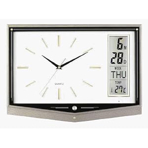 Kirch 0537ALMKS Lcd Calendar Clock With Temperature