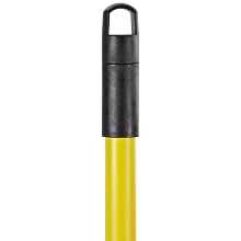 Rubbermaid Commercial Angled Large Broom, Polyethylene Bristles, 46-7/8" Metal Handle, Yellow/Gray (6375-00GY)