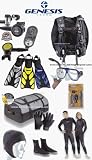 Genesis Warm Water Dive Ensemble With Wetsuit,Bag Plus