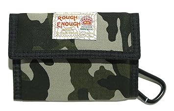 【クリックで詳細表示】Rough Enough 古典 多収納 USA 迷彩 カジュアルなキャンバス財布 Canvas Classic Camouflage Casual Wallet Purse： 文房具・オフィス用品