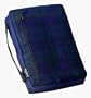 Navy Plaid Canvas Book Cover (Hardcover)