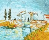 Art Reproduction Oil Painting - Van Gogh Paintings: The Langlois Bridge - Standard 20x24 - Hand Painted Canvas Art