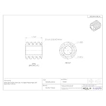 Boston Gear D1627KLH Worm Gear, 14.5 Degree Pressure Angle, 0.875" Bore, 8 Pitch, 1.5 PD, LH