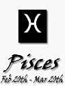 Astrology Pisces 2** Sheet of 21 stickers 6.3 x 3.8cm**