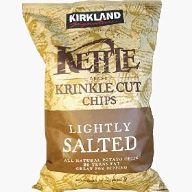 �J�[�N�����h�F�P�g���N�����N���J�b�g�`�b�v�X�i�����T���߁j Kirkland Kettle Krinkle Cut Chips - Lightly Salted