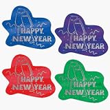 Beistle - 88966 - Glittered Happy New Year Signs- Pack of 12