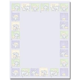 Baby Elephants Letterhead by Lenmar